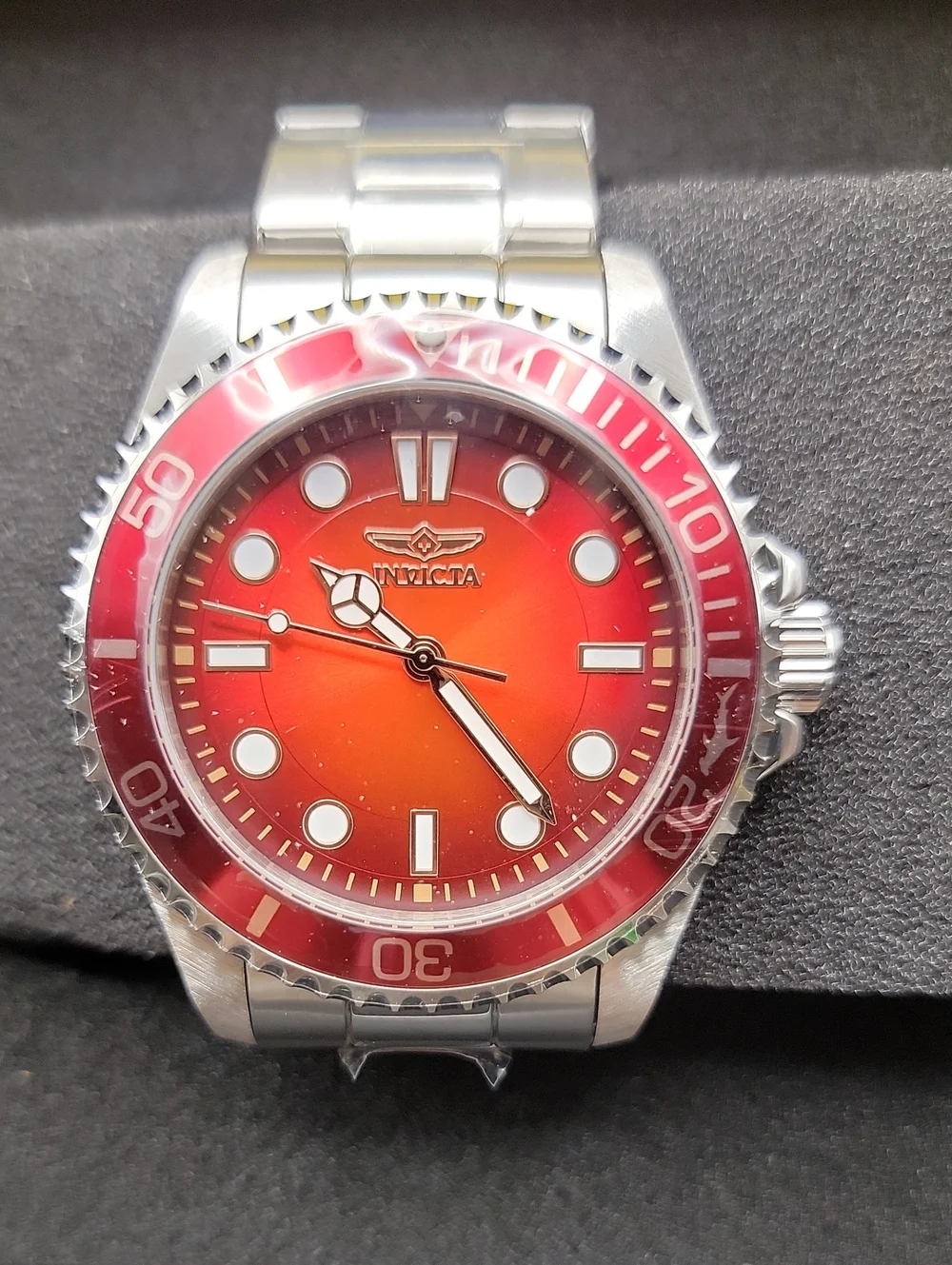 NEW ⌚️ Invicta Pro Diver Kromatyk Men's Watch - 43mm. Steel 50504 Sunray Red